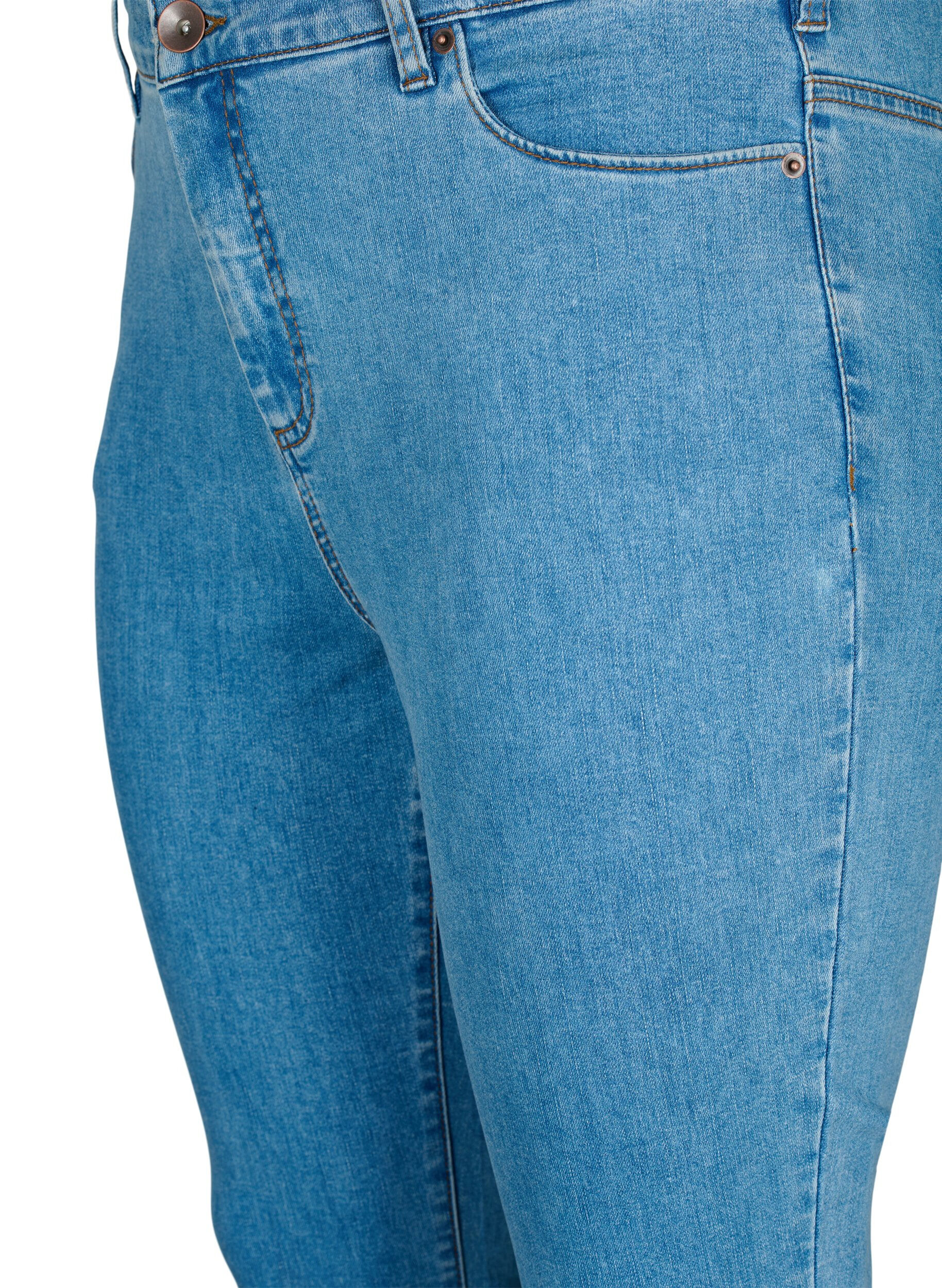 Zizzi Amy Jeans mit hoher Taille und extra schlanker Passform, Blau, Packshot image number 2