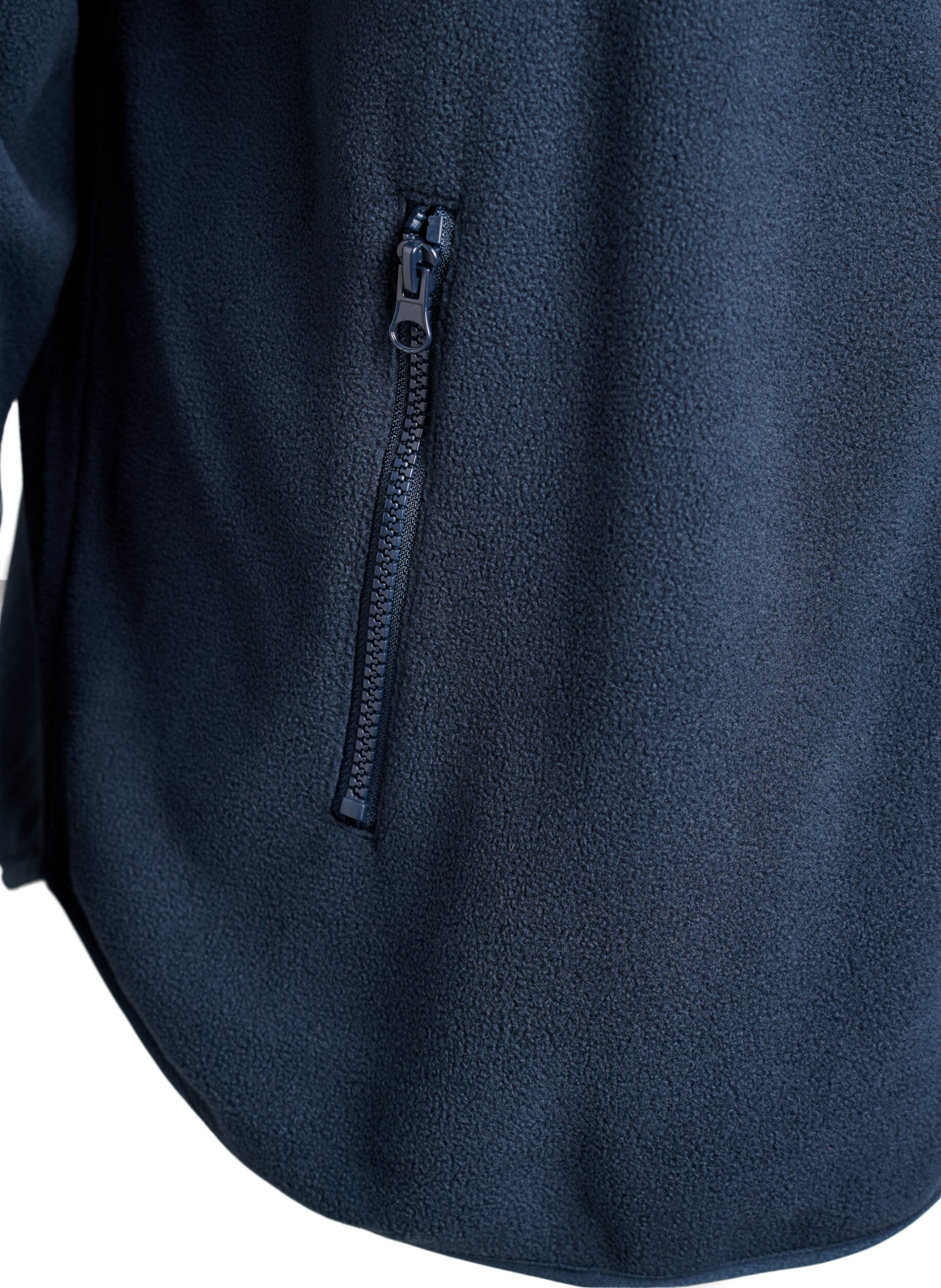 Zizzi Fleecejacke mit Rei&szlig;verschluss und Reflektorband , Blau, Packshot image number 3