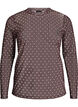 Bluse aus Mesh mit Punkten, Braun, Packshot image number 0