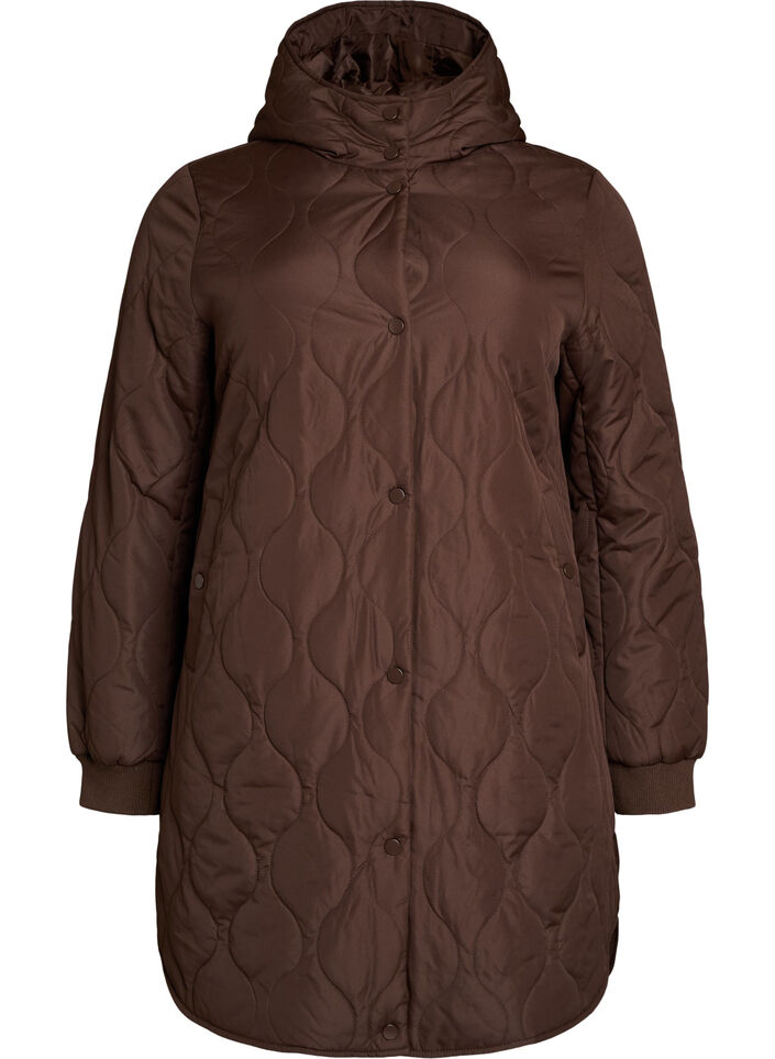 Mittellange Steppjacke mit Kapuze, 1682, Packshot image number 0