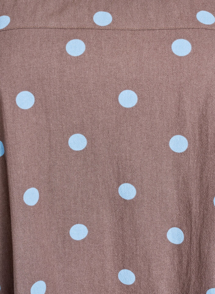 Kurz&auml;rmliges Baumwollkleid mit Aufdruck, Blau, Packshot image number 2