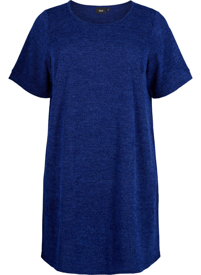 T-Shirt-Kleid mit kurzen Ärmeln, Sodalite Blue, Packshot image number 0