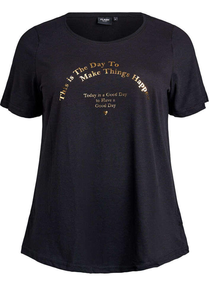 FLASH - T-Shirt mit Print, Schwarz, Packshot image number 0