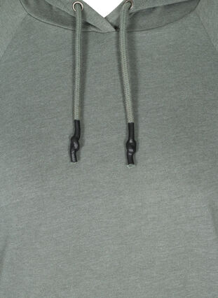 Meliertes Sweatshirt mit Kapuze und Tasche, Balsam Melange, Packshot image number 2