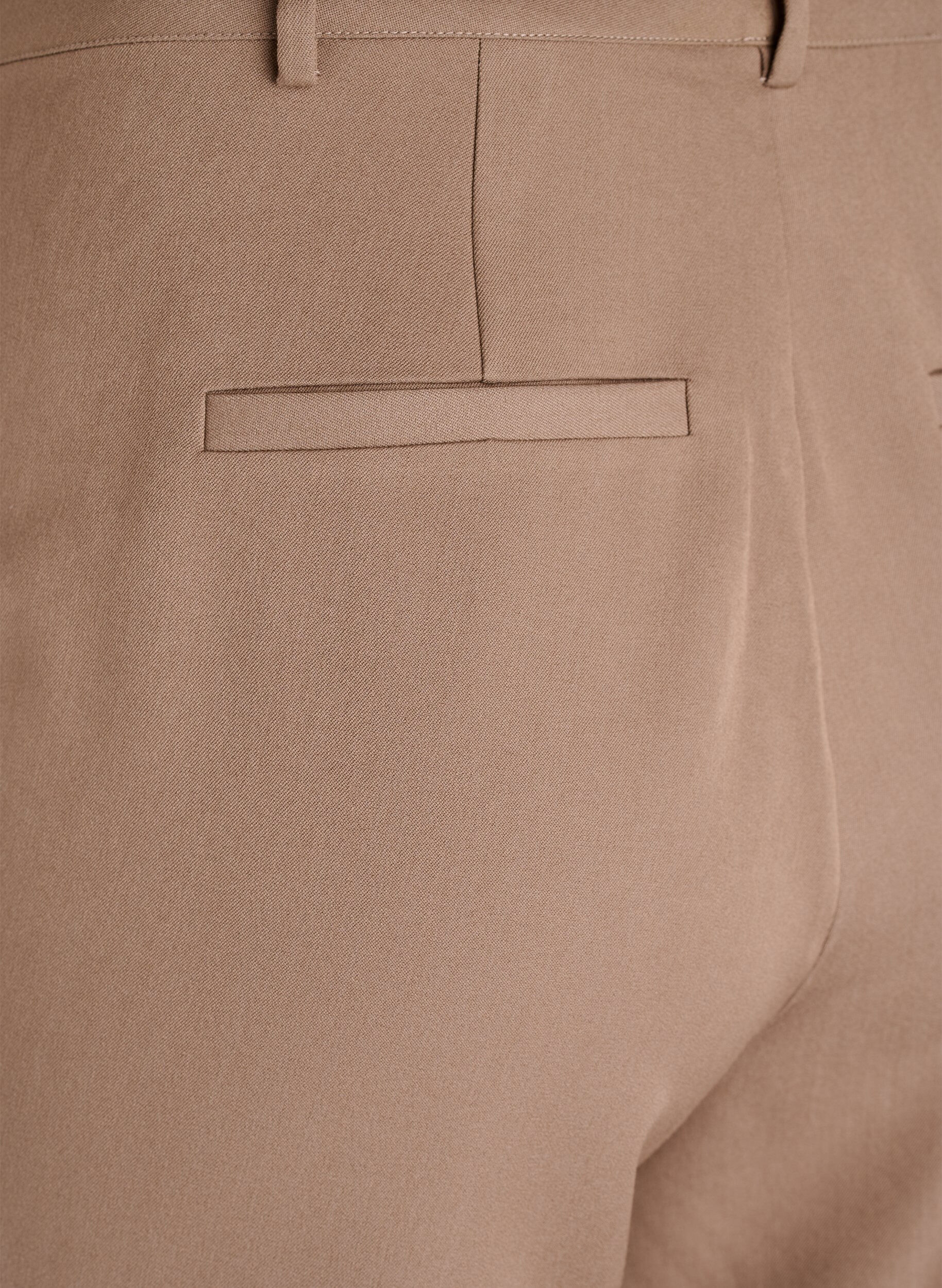 Zizzi Dressehose mit hohem Bund und geradem Bein, Braun, Packshot image number 3