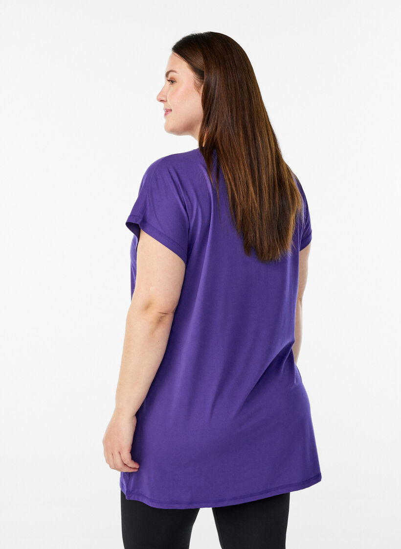 Langes Trainingsshirt, Lila, Model image number 2