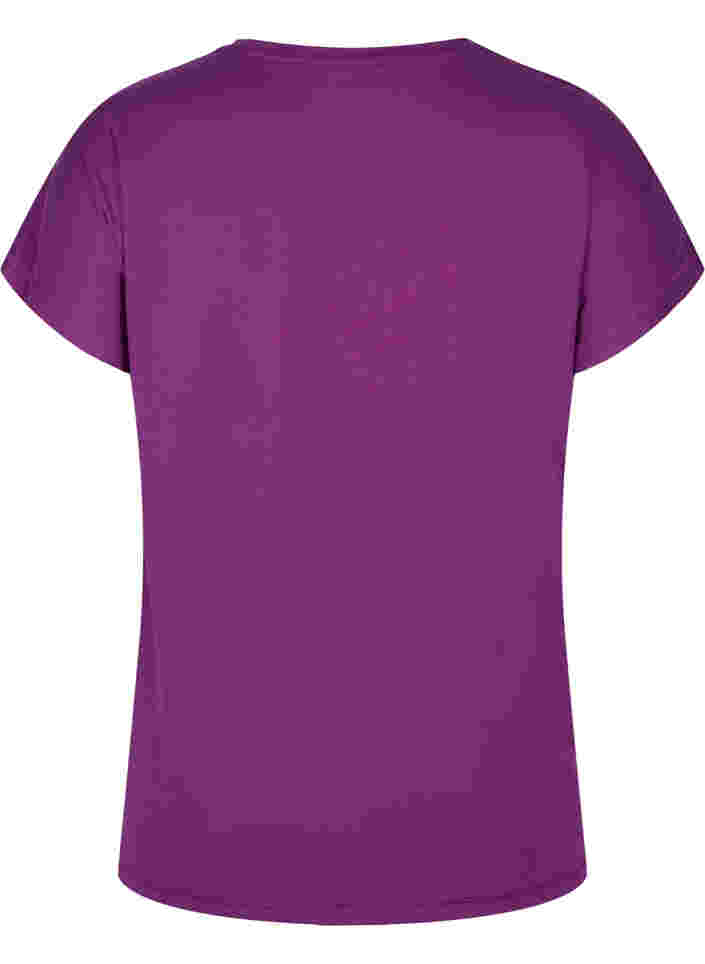 Einfarbiges Trainings-T-Shirt, Grape Juice, Packshot image number 1