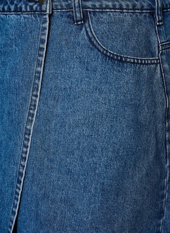 Kurzer Rock in A-Linie aus Denim, Blau, Packshot image number 2