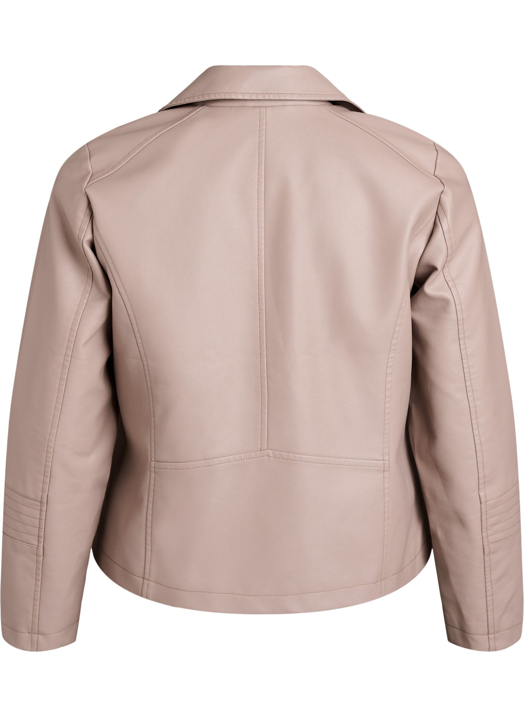 ZizziBikerjacke aus Kunstleder, Beige, Packshot image number 1