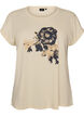 T-Shirt mit dekorativem Frontprint, Vanille, Packshot image number 0
