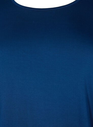  Trainingsbluse aus Viskose mit Schnürdetails, Blue Wing Teal, Packshot image number 2