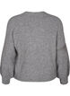 Melange-Strickjacke aus Feinripp, Light Grey Melange, Packshot image number 1