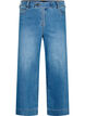 Cropped Jeans mit breitem Bein, Blau, Packshot image number 0