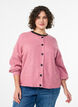 Rippenstrick Strickjacke mit Kn&ouml;pfen, Rot, Model image number 0