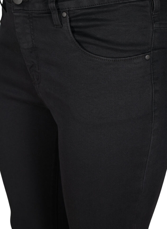 Extra schmale Amy Jeans mit hoher Taille, Black, Packshot image number 2