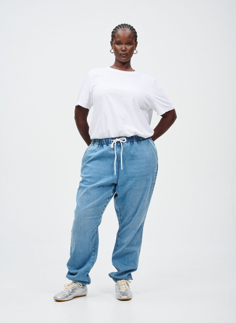 Jeans-Jogginghose mit Taschen, Blau, Image image number 0
