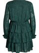 Kurzes Kleid mit R&uuml;schen und Strukturmuster, Gr&uuml;n, Packshot image number 1