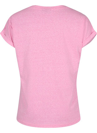 Melange T-Shirt mit kurzen Ärmeln, Rosebloom Mél, Packshot image number 1
