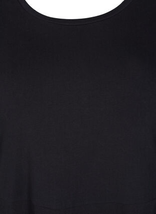 Gepunktetes Kleid aus Baumwolle mit kurzen Ärmeln, Black, Packshot image number 2