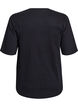 Bluse aus geripptem Jersey mit kurzen &Auml;rmeln, Schwarz, Packshot image number 1