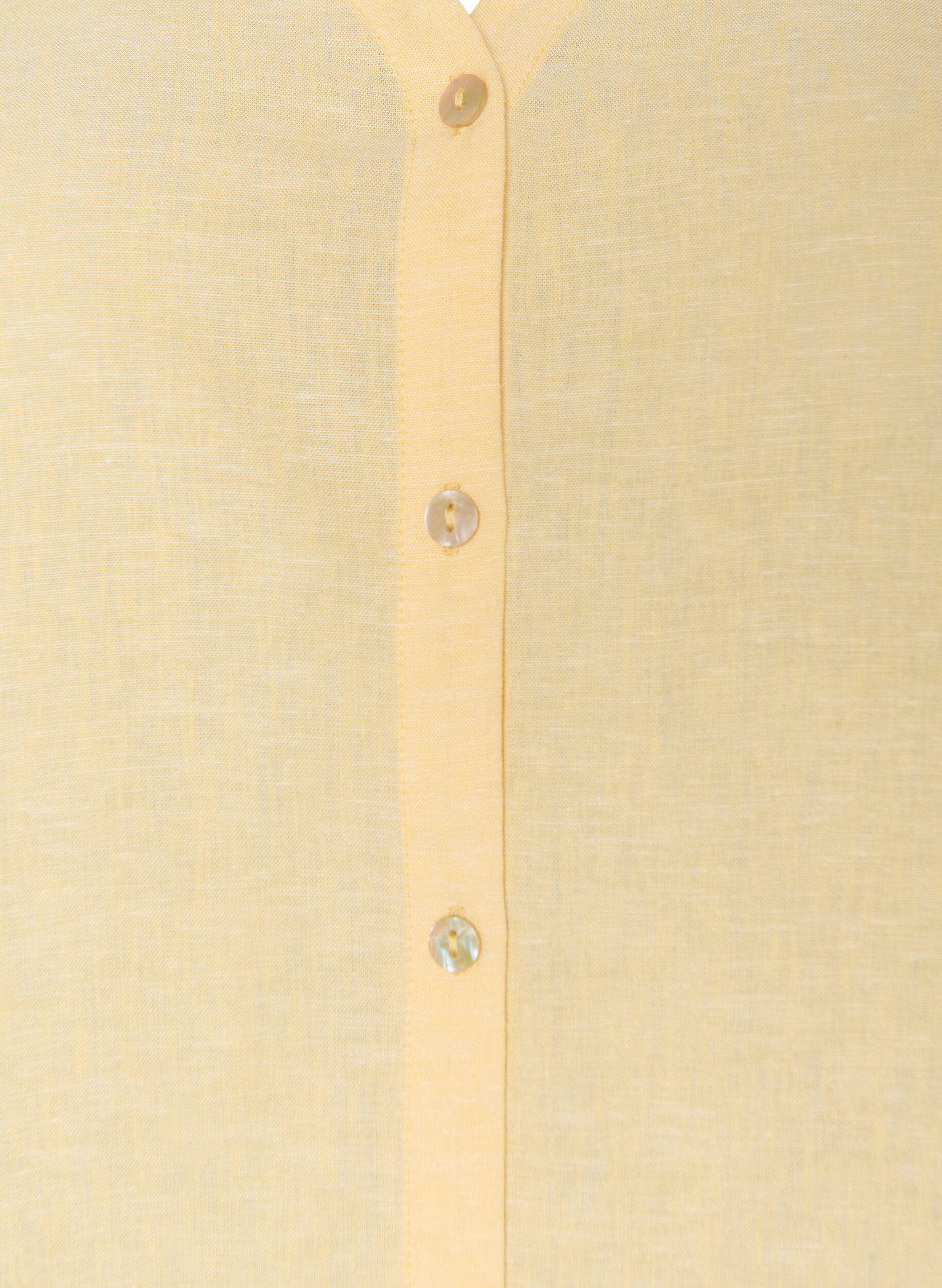 Zizzi Bluse aus Leinen und Viskose mit V-Ausschnitt, 1211, Packshot image number 2