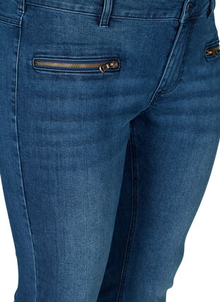 Extra Slim Sanna Jeans mit Reißverschluss, Blue denim, Packshot image number 2