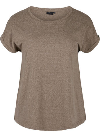 Meliertes T-Shirt aus Baumwolle