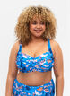 Bedrucktes Bikini-Top, Bright Blue Print, Model image number 0