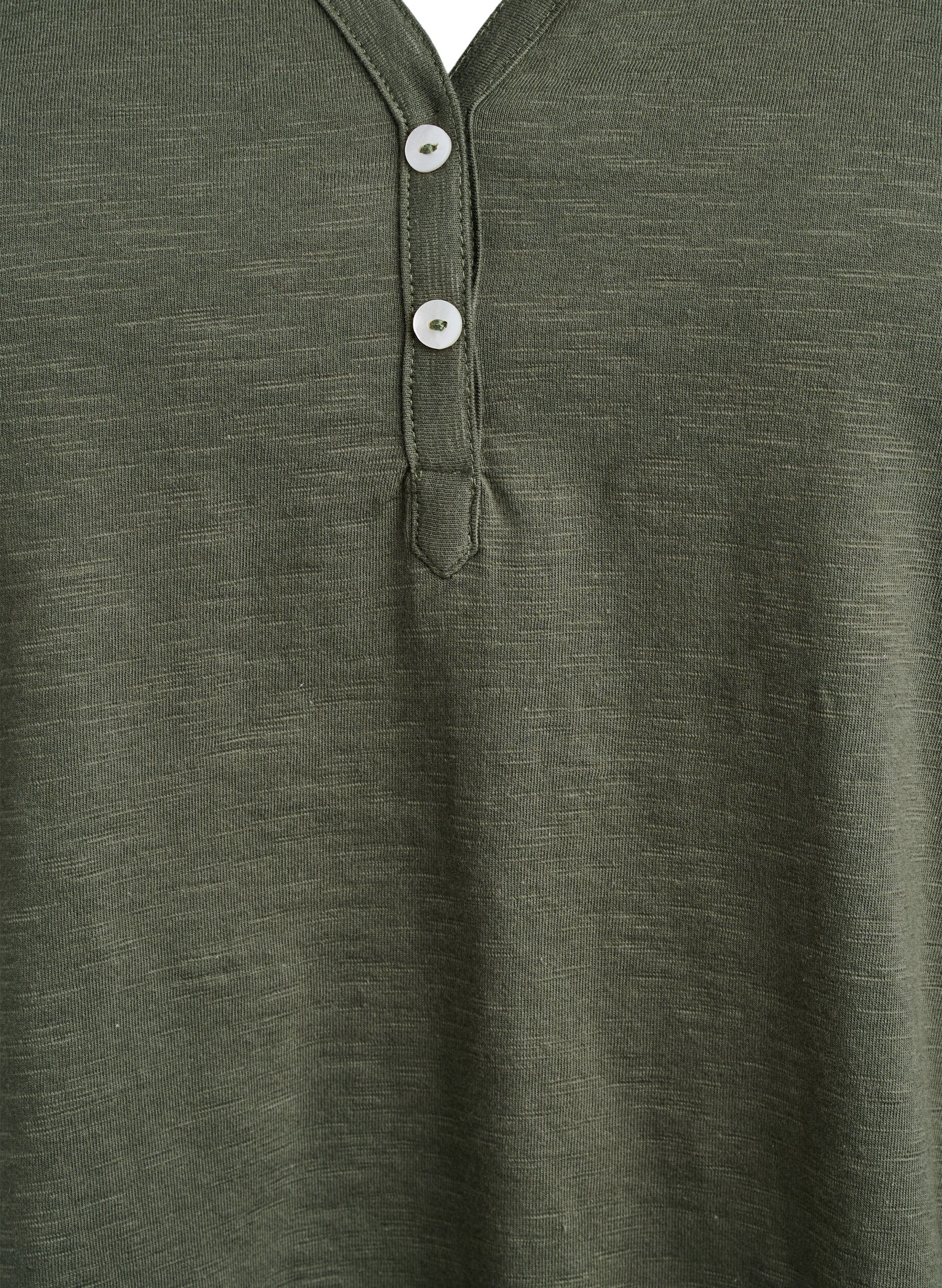 ZizziT-Shirt mit Knopfleiste, Gr&uuml;n, Packshot image number 2