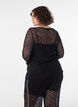 Transparente Bluse aus Spitze mit langen &Auml;rmeln, Schwarz, Model image number 2