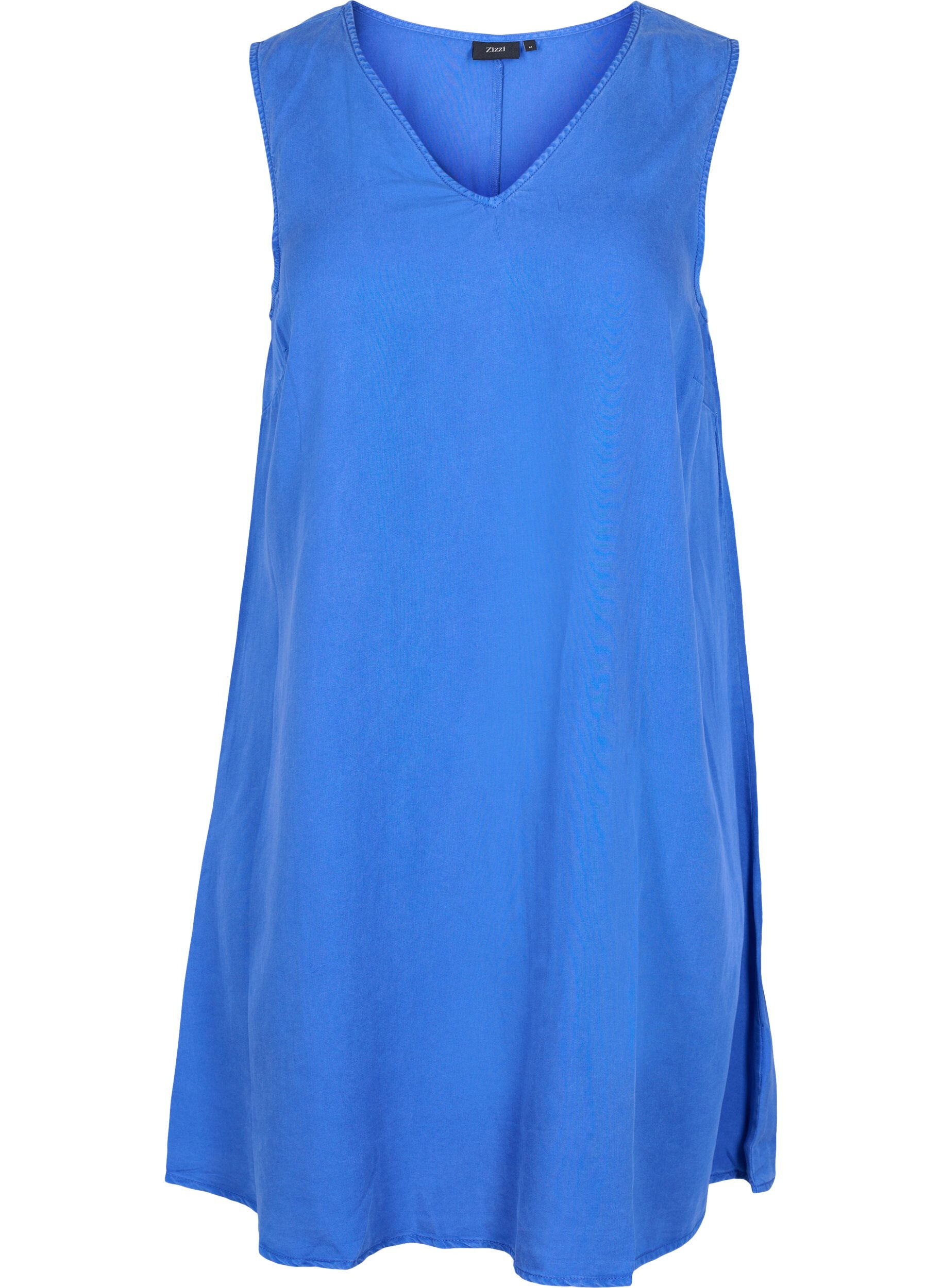 Zizzi Spencerkleid mit V-Ausschnitt, Dazzling Blue, Packshot image number 0