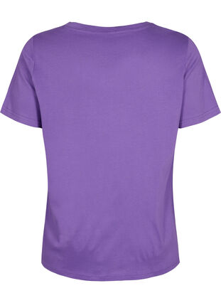 Kurzärmeliges T-Shirt mit A-Linie, Deep Lavender, Packshot image number 1