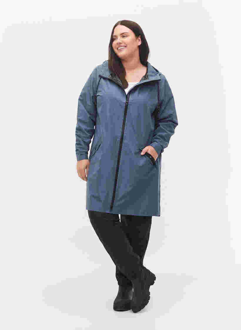 Regenmantel mit Taschen und Kapuze, Bering Sea, Model image number 1