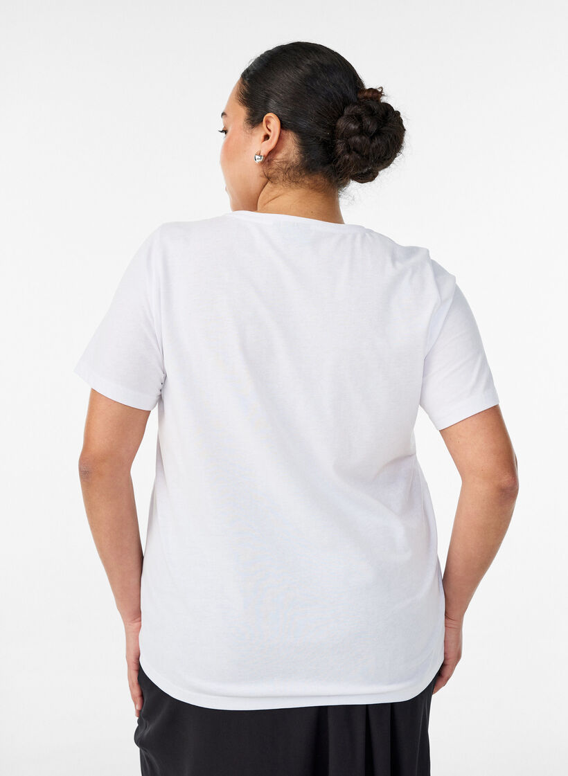 T-Shirt mit Print, Wei&szlig;, Model image number 2