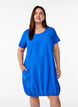 Kurzarm Kleid aus Baumwolle, Blau, Model image number 0