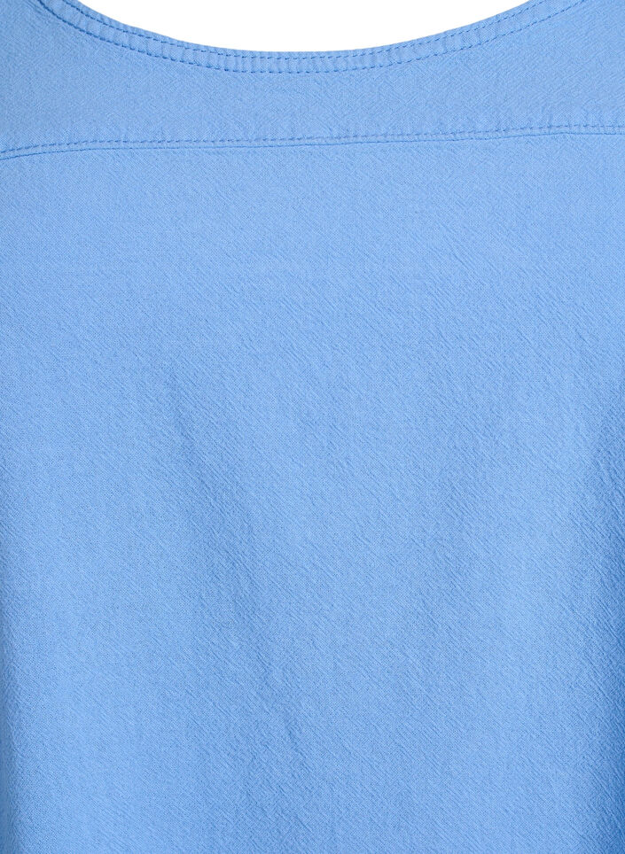 Baumwollkleid mit kurzen &Auml;rmeln, Blau, Packshot image number 2