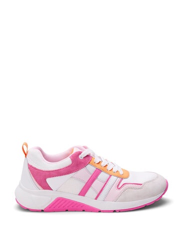 Sneakers mit weiter Passform, White Pink, Packshot image number 0