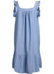 Midikleid aus Baumwolle mit R&uuml;schendetails, Blau, Packshot image number 1