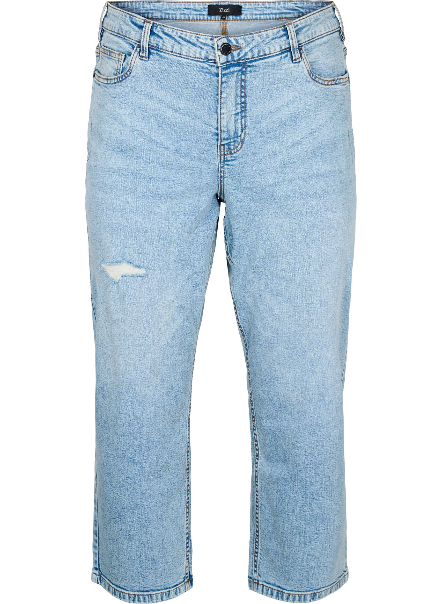 Gek&uuml;rzte Vera Jeans mit Destroyed-Effekten