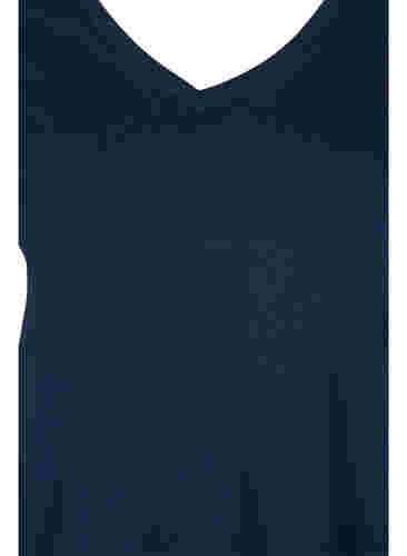 2er-Pack basic T-Shirts aus Baumwolle, Navy B/B White, Packshot image number 2