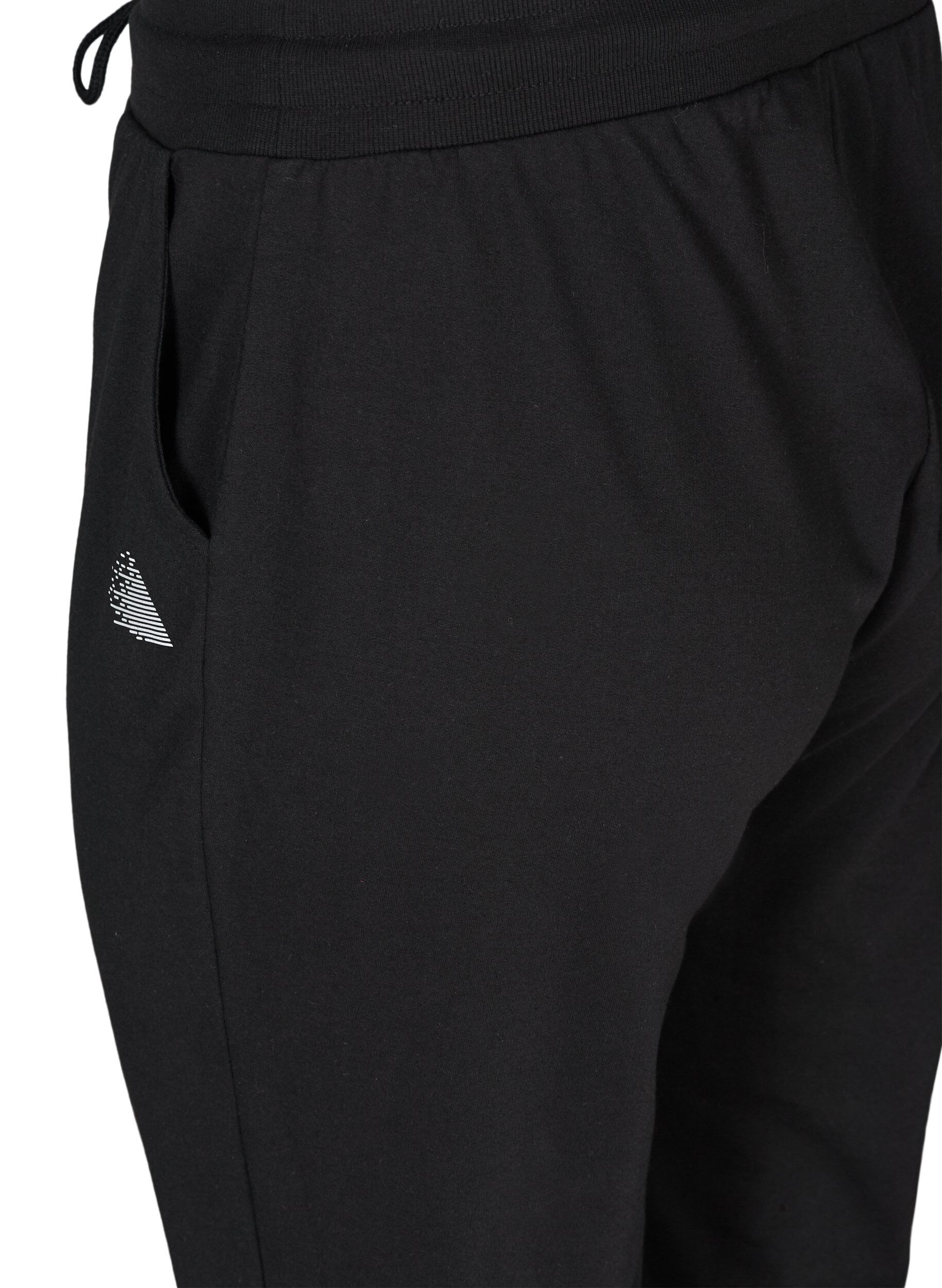 ZizziLockere Trainingshose mit Taschen, Schwarz, Packshot image number 3