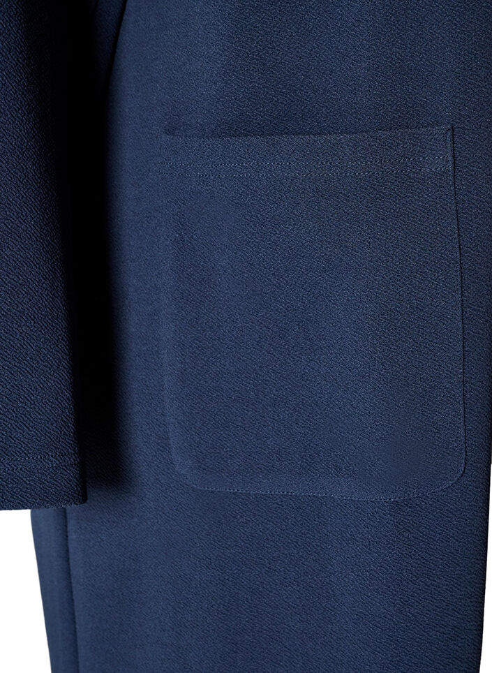 Lange Blazer mit Taschen, Blau, Packshot image number 3