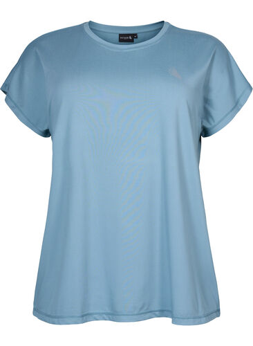 Kurzärmeliges Trainings-T-Shirt, Smoke Blue, Packshot image number 0