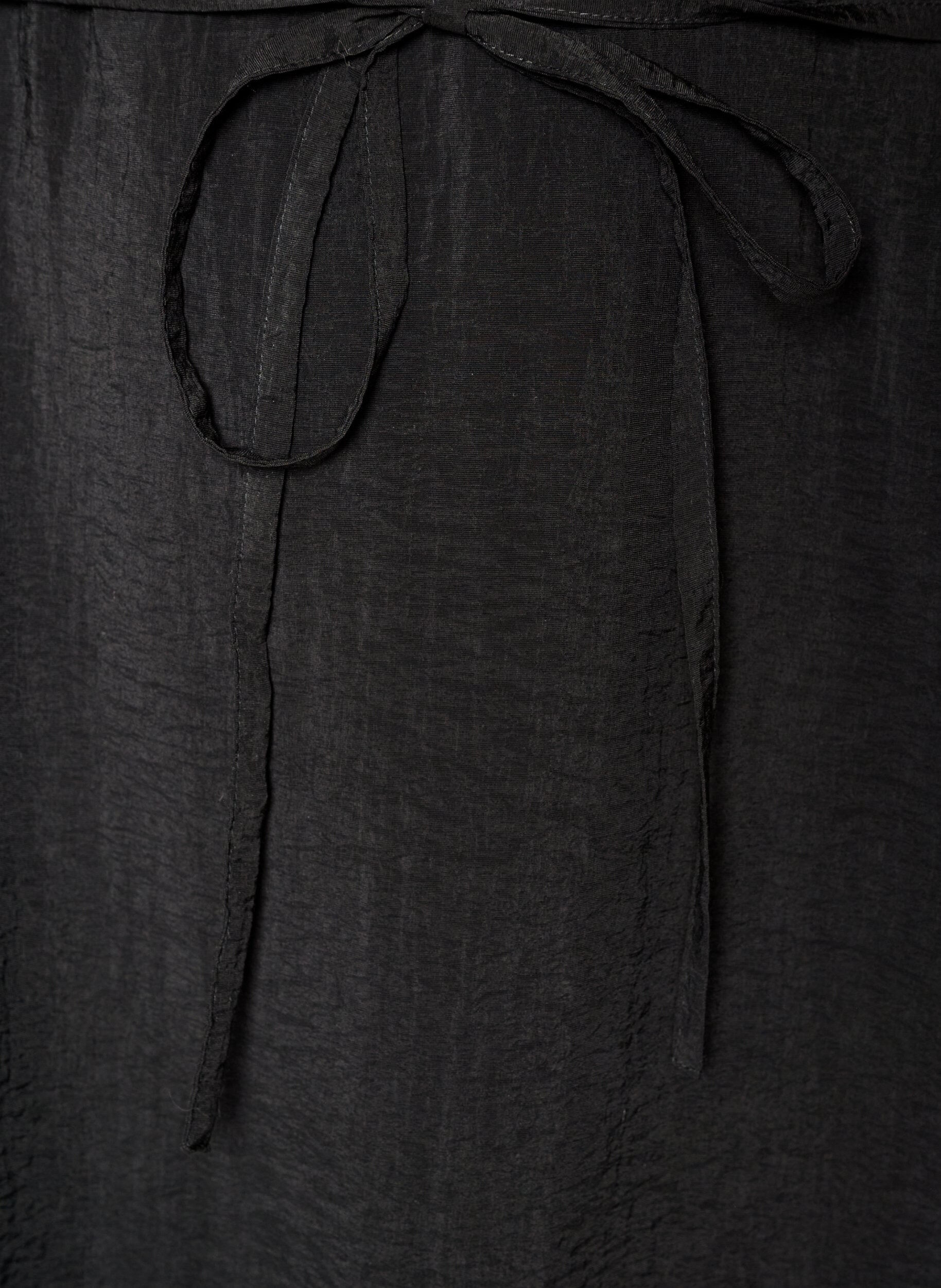 ZizziKn&ouml;chellanges Kleid mit Fl&uuml;gel&auml;rmeln und Bindeg&uuml;rtel, Schwarz, Packshot image number 3
