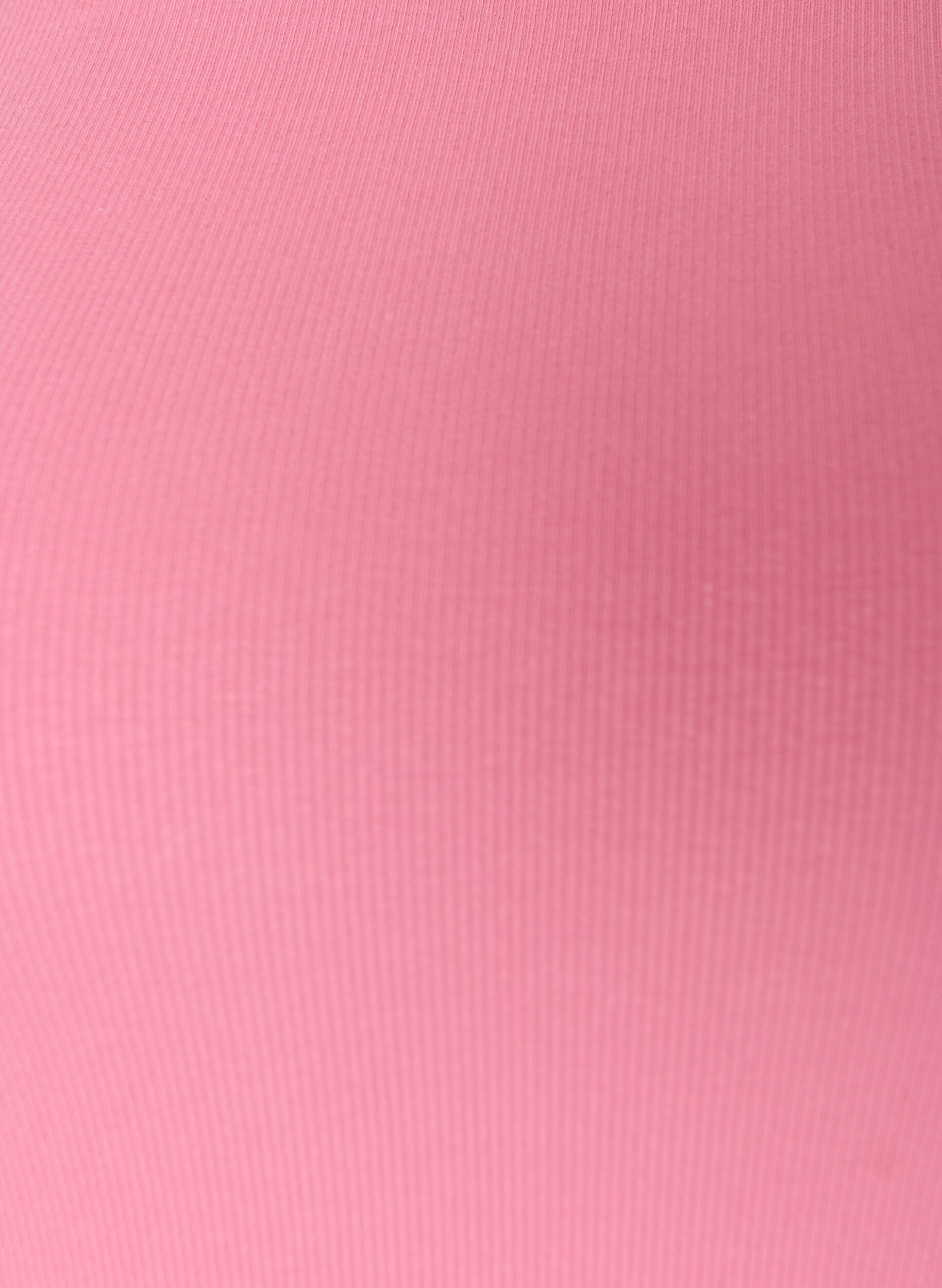ZizziRipptop aus Baumwolle mit hohem Kragen, Rot, Packshot image number 2
