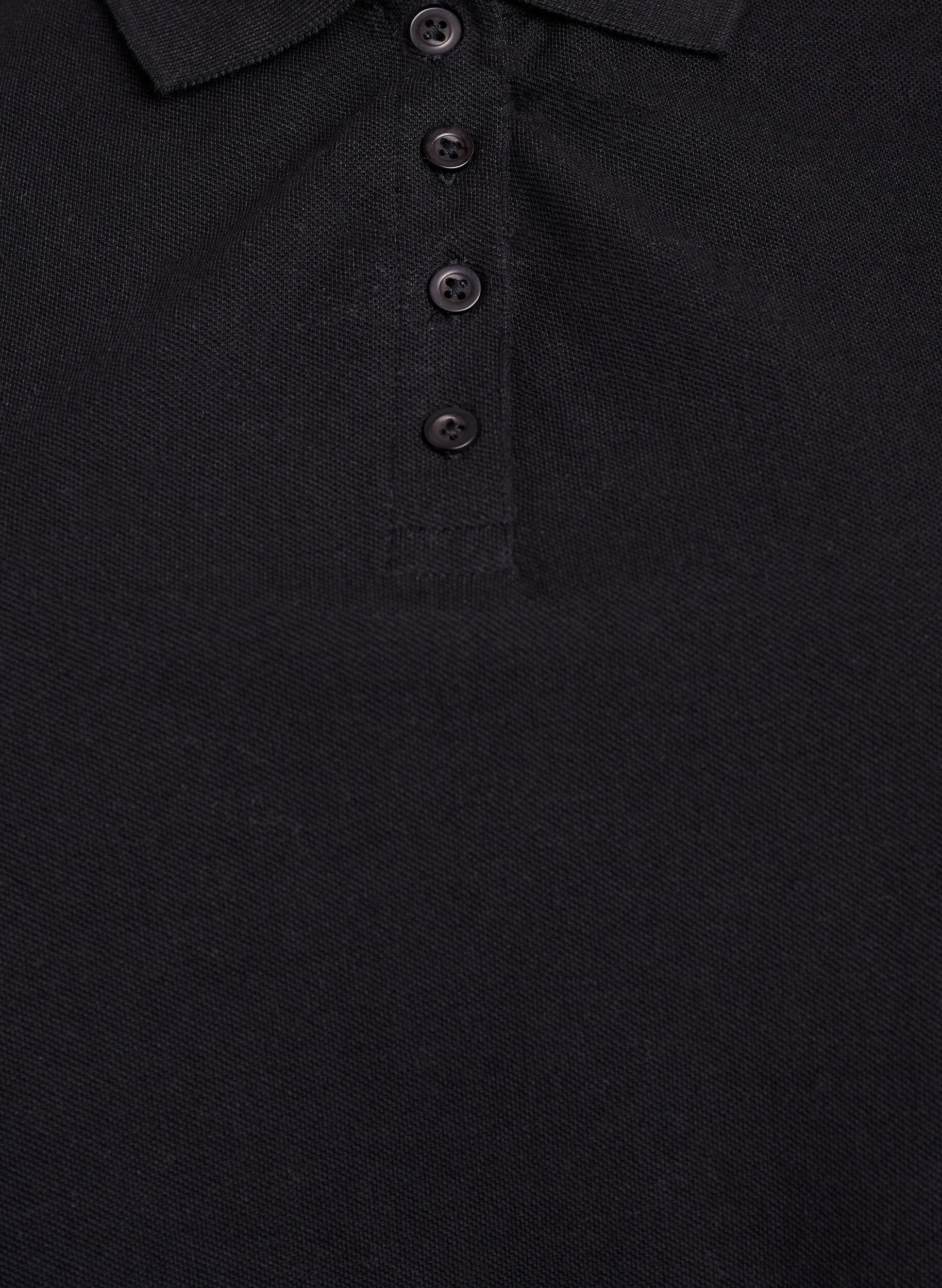 Zizzi Poloshirt mit kurzen &Auml;rmeln, Schwarz, Packshot image number 2