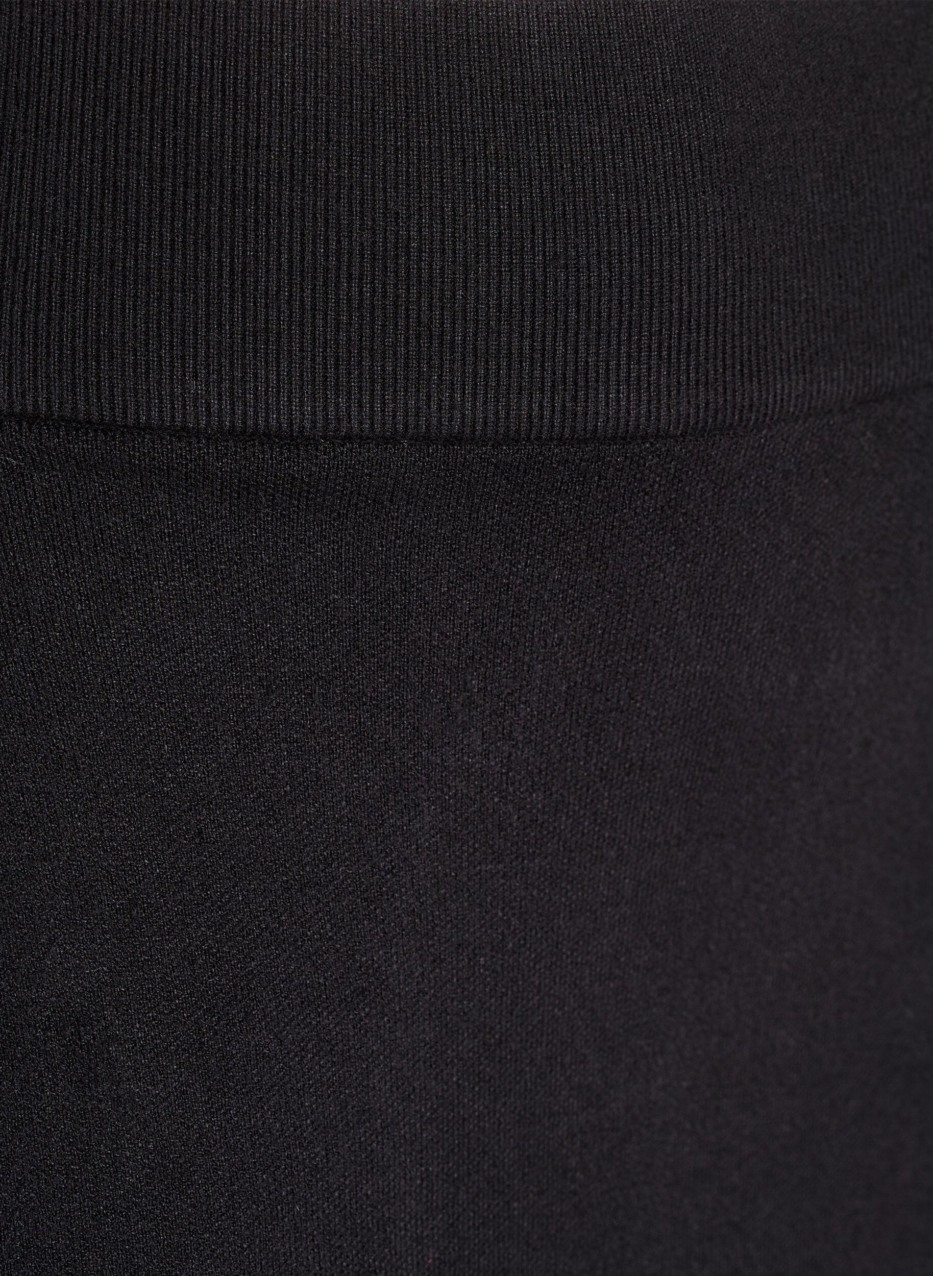 ZizziKurzer Strickrock mit breitem Bund, Schwarz, Packshot image number 2