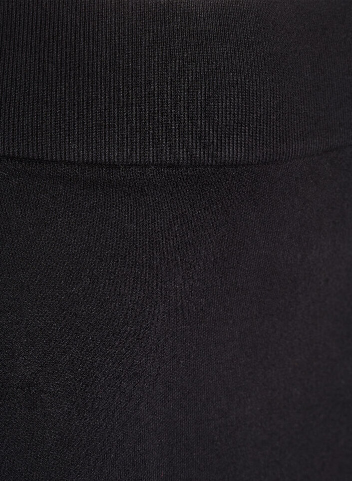 Kurzer Strickrock mit breitem Bund, Schwarz, Packshot image number 2