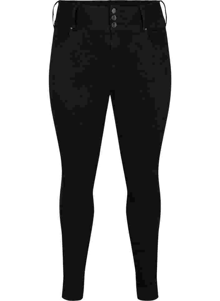 Super Slim Bea Jeans mit hoher Taille, Black, Packshot image number 0