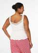 Top aus Viskose mit Spitze, Vanille, Model image number 2